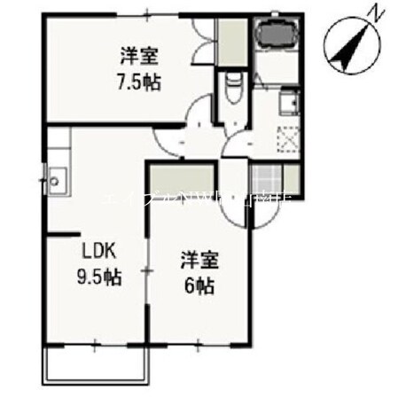 備前西市駅 徒歩10分 2階の物件間取画像